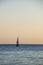 Sailing Yacht In The Sea At Sunset. Black Sea