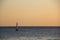 Sailing Yacht In The Sea At Sunset. Black Sea