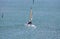 Sailing yacht in the wind in Miami beach south Florida