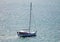 Sailing yacht in the wind in Miami beach south Florida