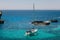 Sailing yachts in the beautiful Blue Lagoon on Comino Island