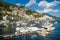 Sailing yachts and catamarans at Amalfi port