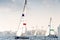 Sailing yachts during regatta competition