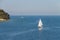 Sailing yachts in Tyrrhenian Sea on Elba Island, Italy