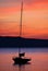 Sailingboat at sunset