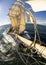 Sailingship view from bowsprit