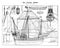 Sailling Boat illustration. Engraving illustration.