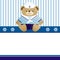 Sailor baby boy arrival announcement card