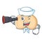 Sailor with binocular chickpeas mascot cartoon style
