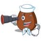 Sailor with binocular coffee bean mascot cartoon