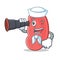 Sailor with binocular kidney mascot cartoon style