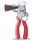 Sailor with binocular pliers character cartoon style