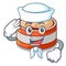 Sailor canned tuna isolated with in mascot