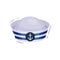 Sailor cap on white background. Professional hat.