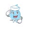 Sailor cartoon character of raindrop with white hat