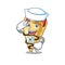 Sailor cartoon crepe cooked in frying pan