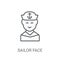 Sailor face icon. Trendy Sailor face logo concept on white backg