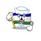 Sailor flag lesotho mascot shaped on character