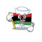 Sailor flag libya mascot shaped on character