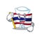 Sailor flag thailand cartoon on shaped mascot