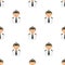 Sailor Man Avatar Icon Seamless Pattern