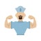 sailor man bearded cap nautical muscular