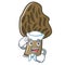 Sailor morel mushroom character cartoon