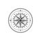 Sailor navigation compass, nautical journey symbol