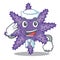 Sailor purple starfish isolated with the mascot