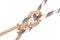 sailor\'s breastplate knot joining ropes close up