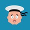 Sailor scared OMG emoji. Russian soldier seafarer Oh my God emot