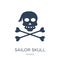 sailor skull icon in trendy design style. sailor skull icon isolated on white background. sailor skull vector icon simple and