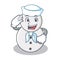 Sailor snowman character cartoon style