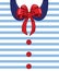 Sailor style ribbon and buttons