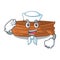 Sailor wooden boat in the cartoon shape