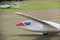 Sailplane on an airfield