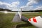 Sailplane on an airfield