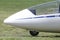 Sailplane on an airfield