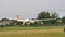 Sailplane, glider, take off air towed by a small propeller airplane