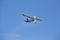 Sailplane towing airplane