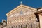 Saint Andrew Cathedral in Amalfi, Italy. details of front entrance dedicated to the Apostle