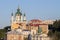 Saint Andrew Church in Kiev, Ukraine, seen from the bottom of the hill of the same name