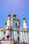 The Saint Andrew`s Church. St Andrews Church in old town of Kiev, Ukraine