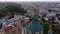 Saint andrew slavic church roof with view on the city.