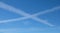 Saint Andrews cross in the sky.