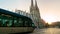 Saint-AndrÃ© cathedral in Bordeaux, France with the tram in front