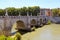 Saint Angel Bridge over the Tiber river, Rome, Italy