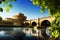 Saint Angel Fortress and Tiber river in Rome