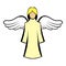 Saint angel icon cartoon