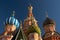 Saint Basil\'s cathedrals domes. Moscow, Russia. Closeup